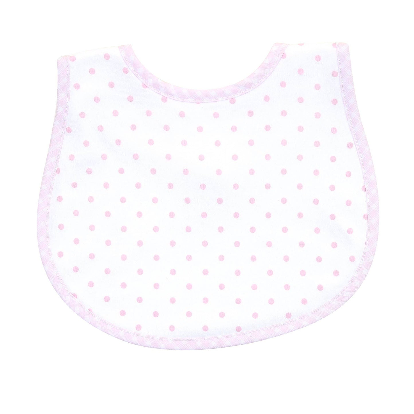 Gingham Dots Bib - Pink: Pink / One Size