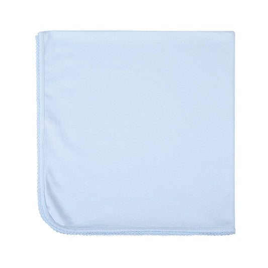 Pink & Blue Receiving Blanket - Blue: One Size