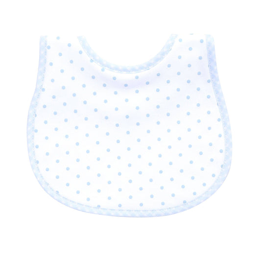 Gingham Dots Bib - Blue: Blue / One Size