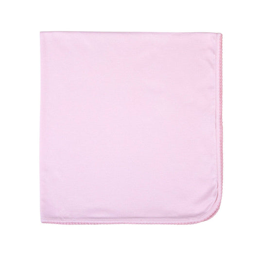 Pink & Blue Receiving Blanket - Pink: One Size