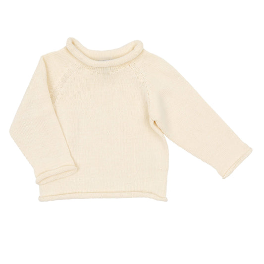 Essentials Knits Ivory Raglan Sweater: 2yr