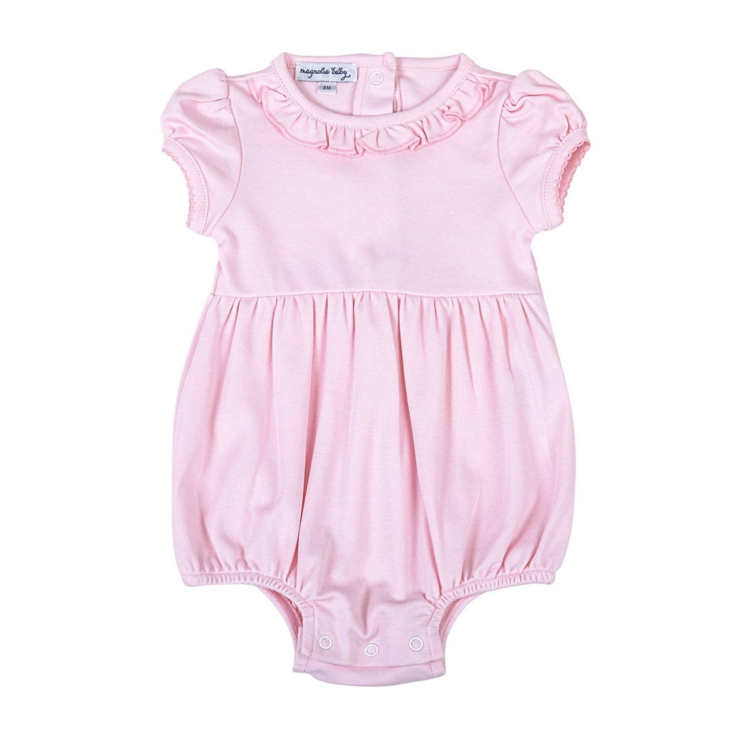 Pink & Blue Short Sleeve Bubble - Pink: 6 Months