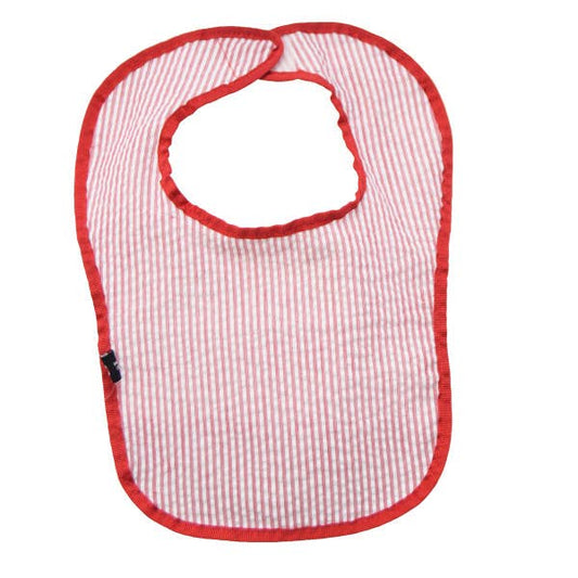 Red Seersucker Bib | Mint