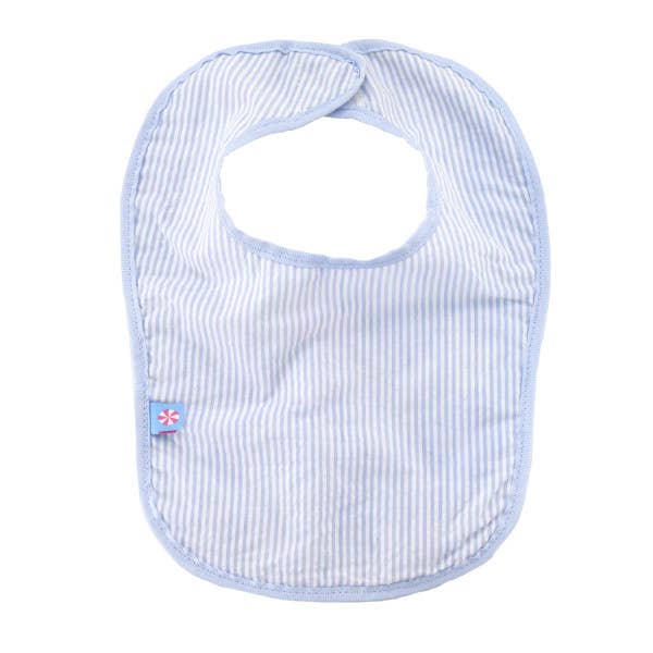 Baby Blue Seersucker Bib | Mint