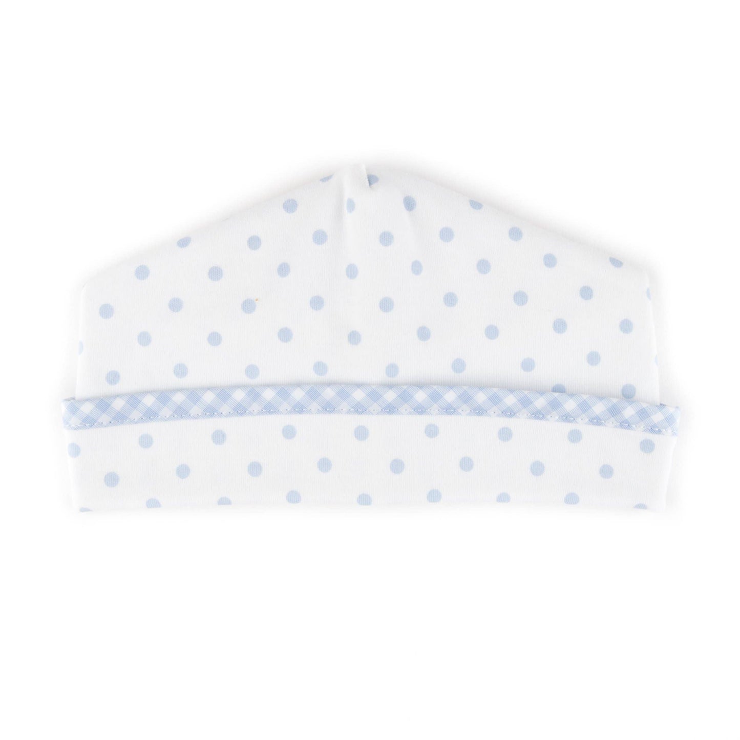 Gingham Dots Hat - Blue: Blue / Newborn