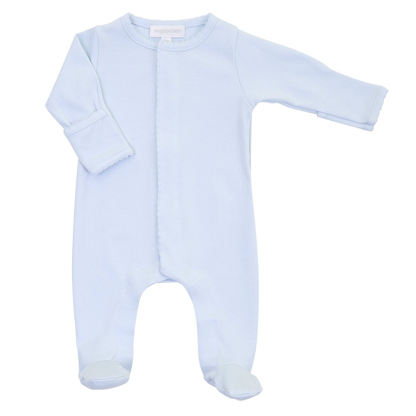 Essentials Solid Blue Footie: Blue / Newborn