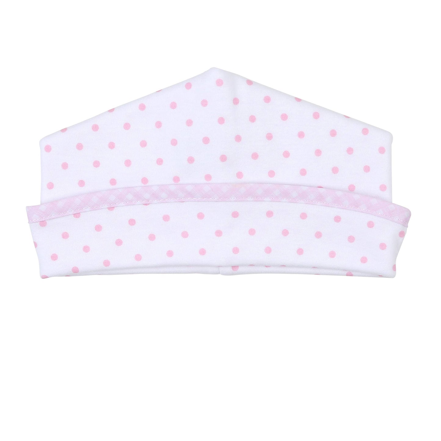 Gingham Dots Hat - Pink: Pink / Newborn