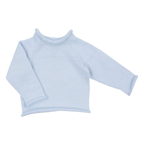 Essentials Knits Blue Raglan Sweater: 3 Months