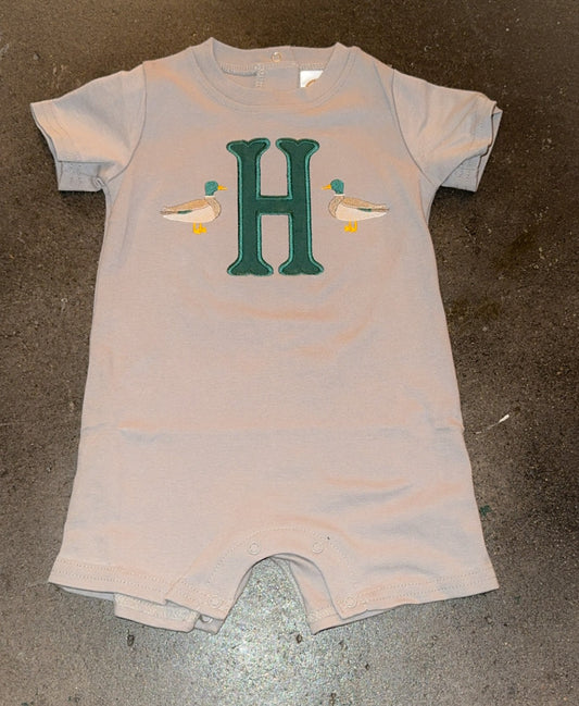 Duck initial romper