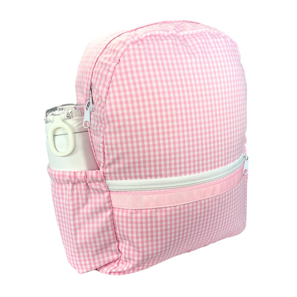 Pink Gingham Medium Backpack w/ Pocket | Mint