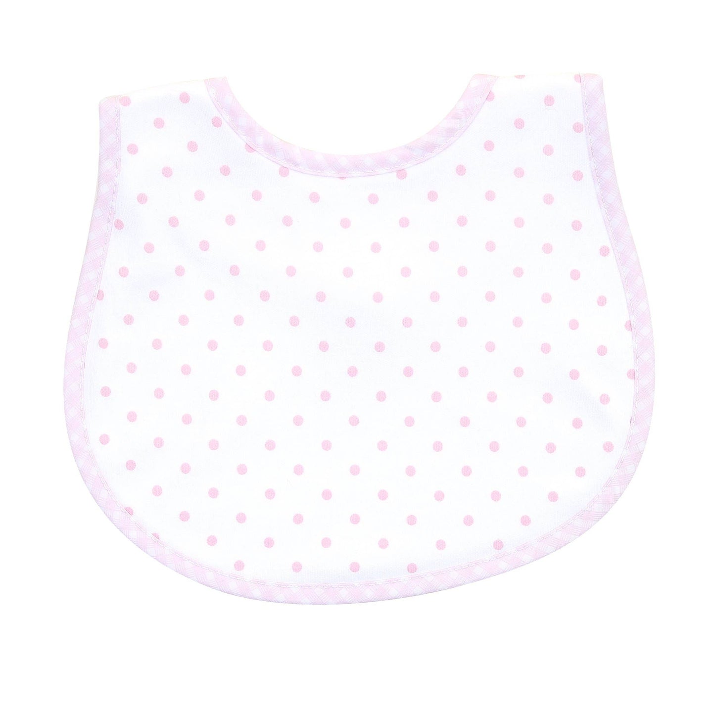 Gingham Dots Bib - Pink: Pink / One Size