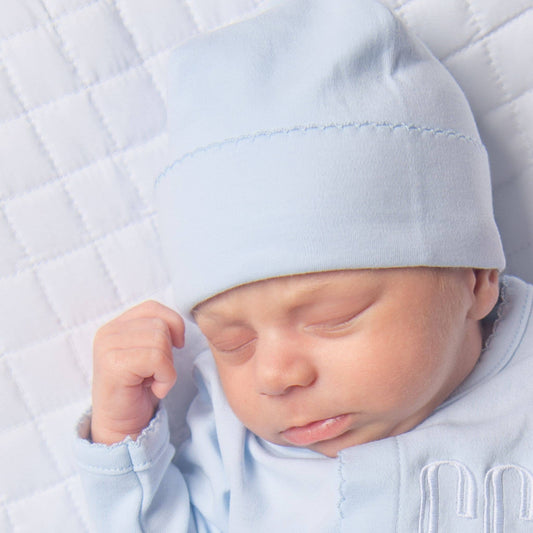 Essentials Solid Blue Hat: Blue / Newborn