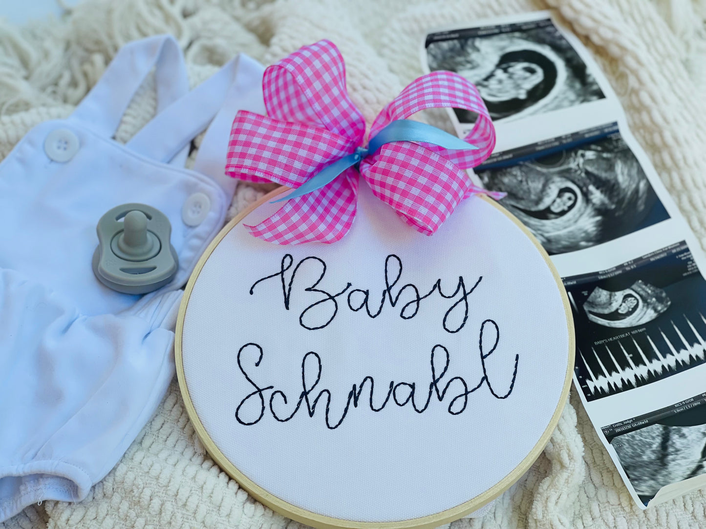 Baby Announcement Hoop